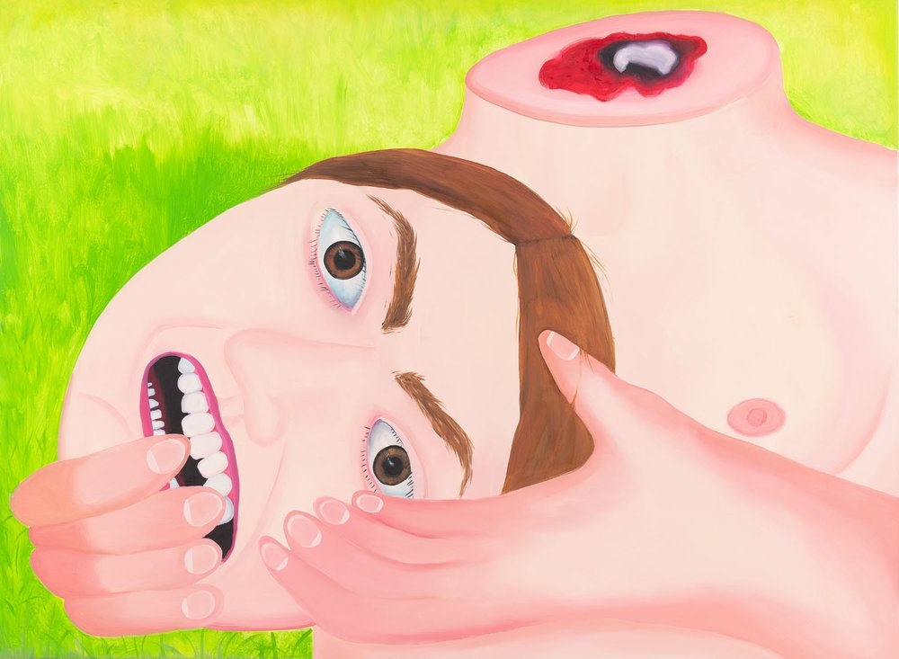 Artwork by Karolina Jabłońska, Headless Self-Portrait, Made of oil/canvas