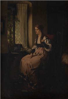 Girl by the window by Ernst Roeber