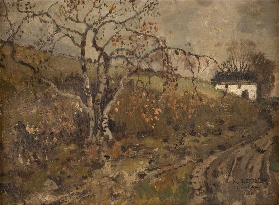 Autumn landscape by Karl Heffner, 1883