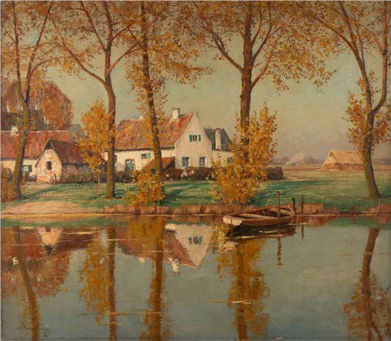 Autumn at the lower Rhine by Alfred Rasenberger