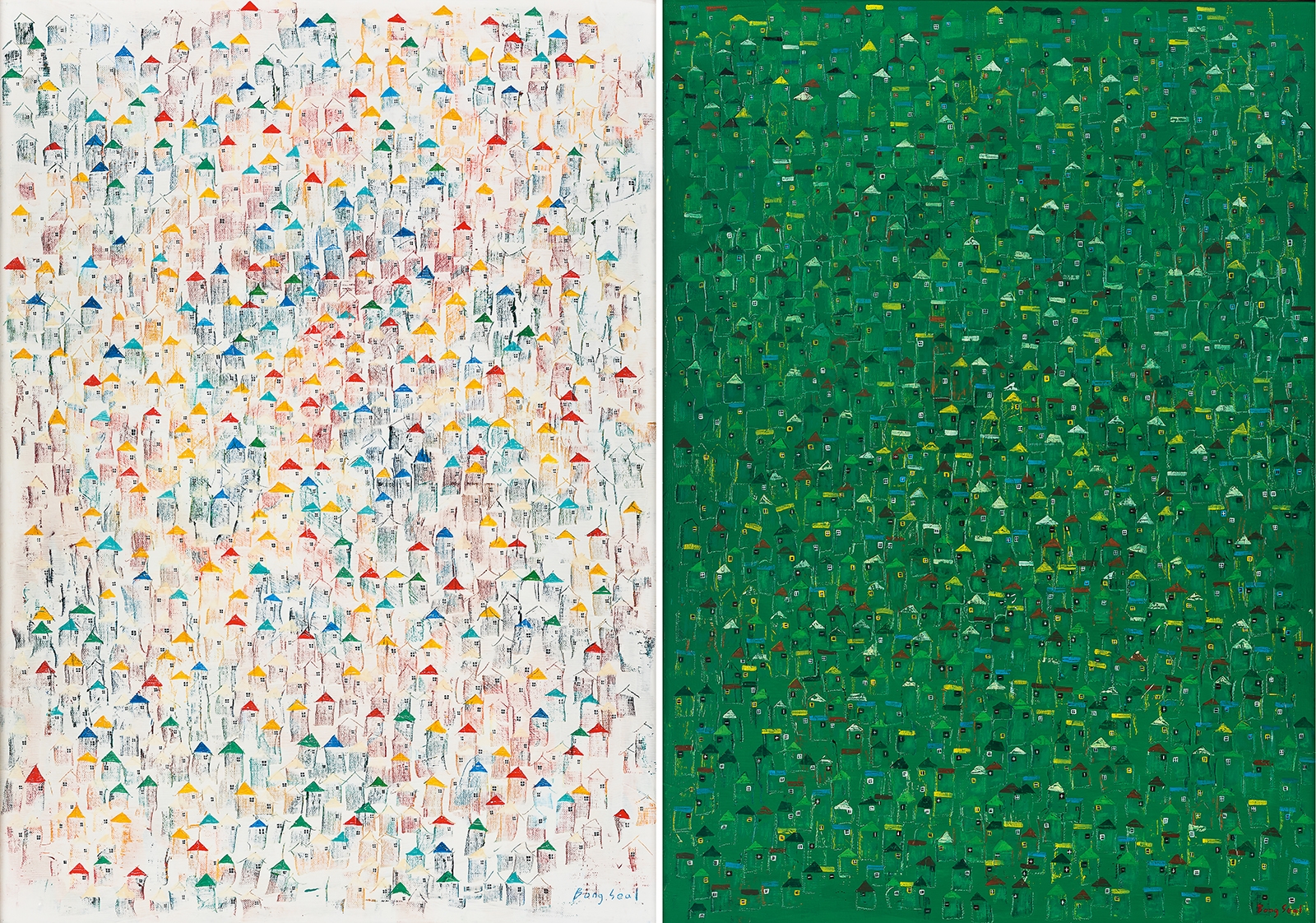 Artwork by Goh Chaboon, Fall in Love, Green Days, Made of acrylic on canvas