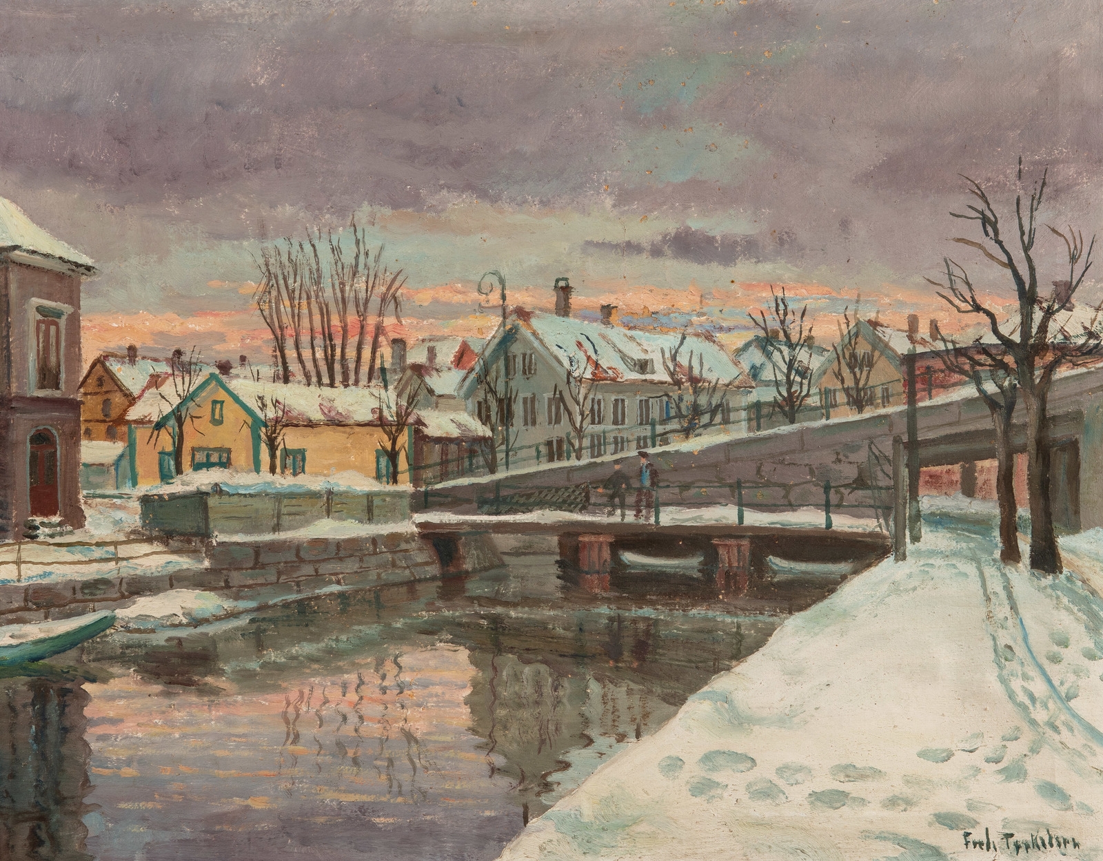 Artwork by Fred Terkelsen, Fra Arendal, Made of oil on canvas