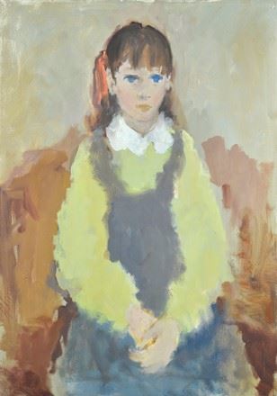 PORTRAIT OF A YOUNG GIRL by Angiolo Liverini