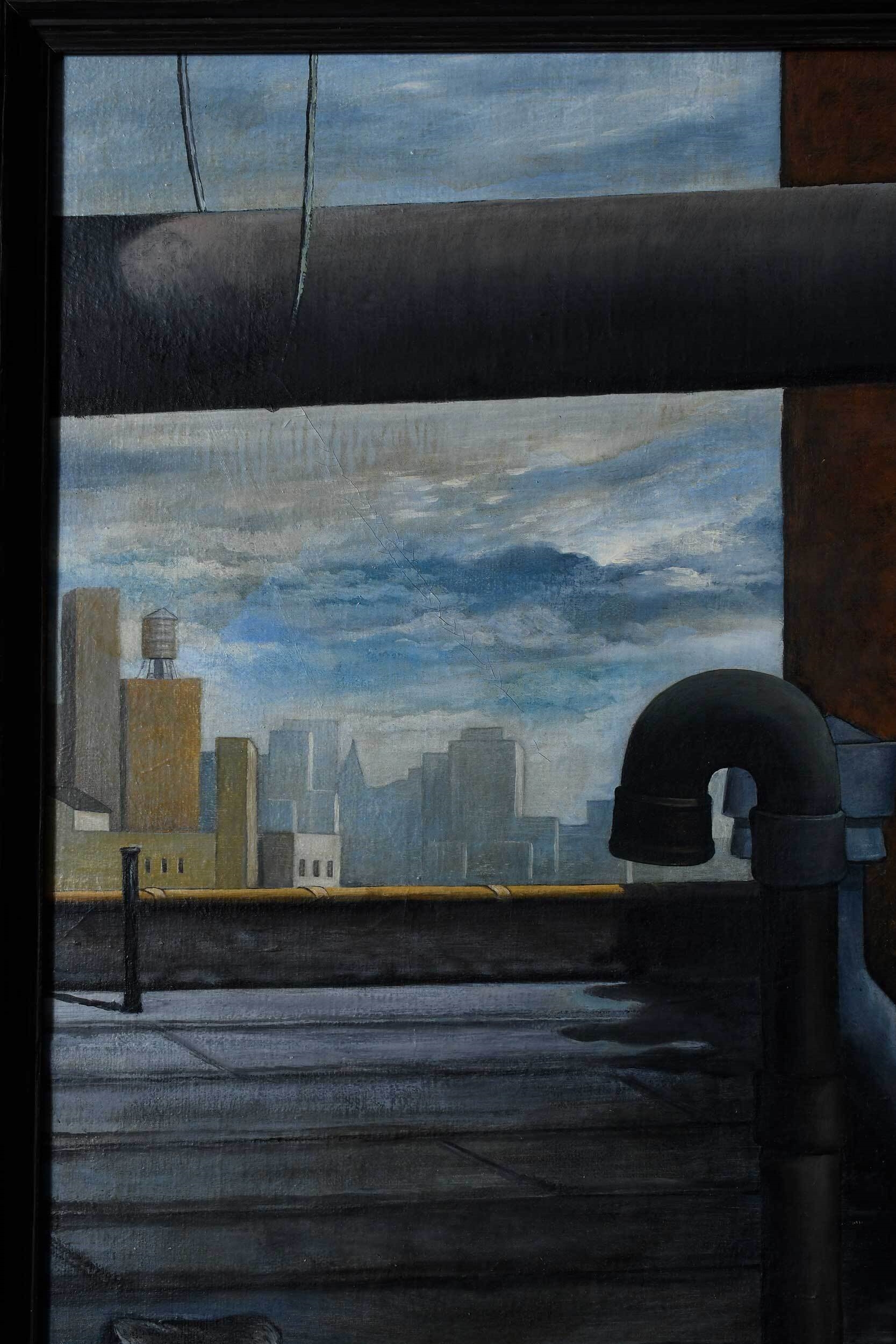 Artwork by Jan Rithamer, Rooftop Vents, Made of oil on canvas