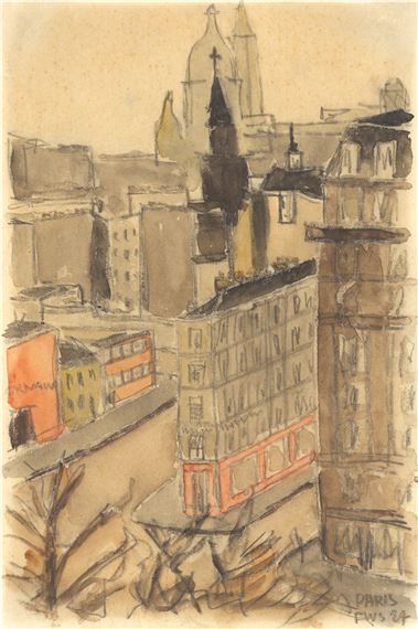 ”Paris”. by Franz Wilhelm Seiwert, 1924