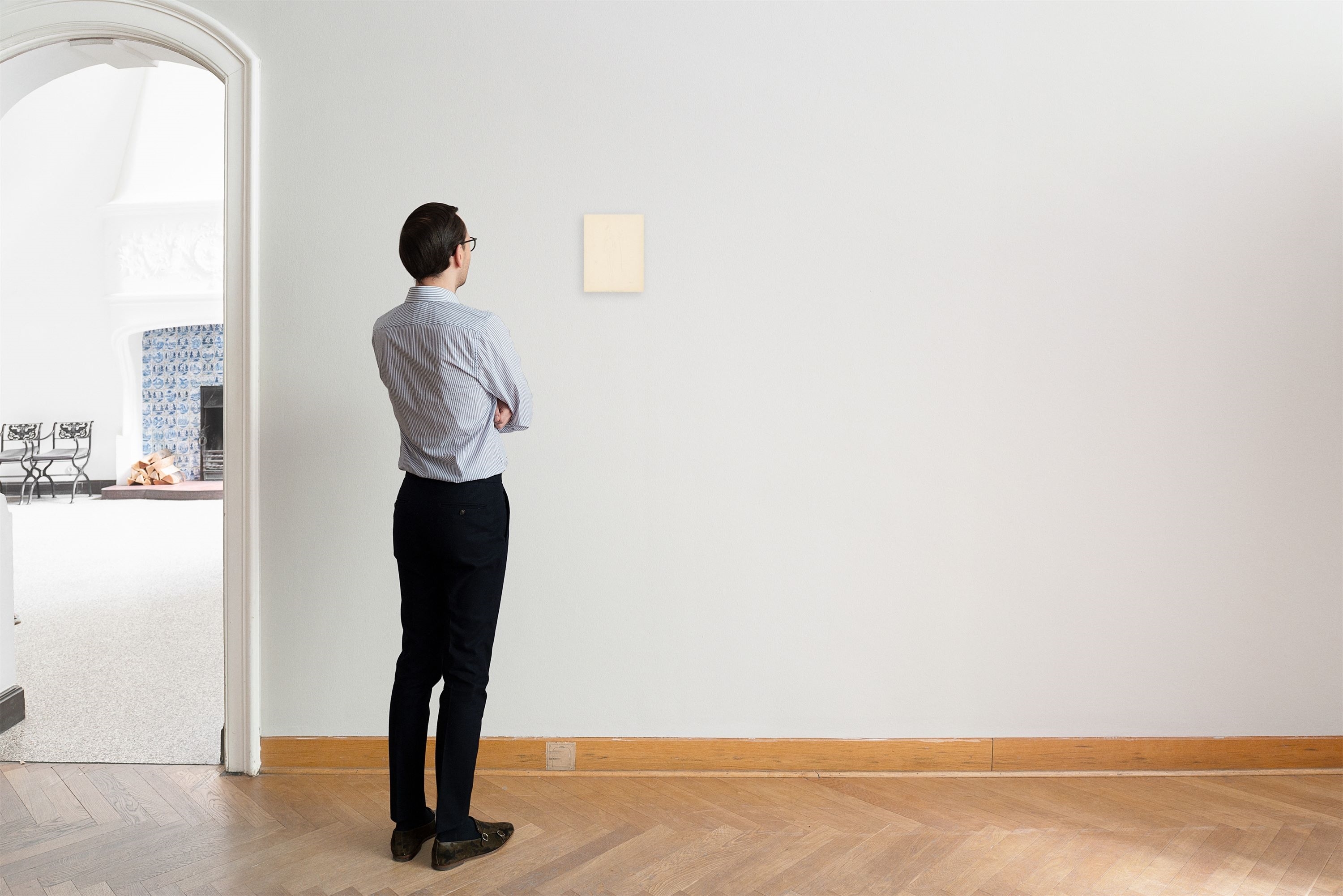 Artwork by Franz Wilhelm Seiwert, Untitled (This is a modern figure)., Made of Pen and India ink on heavy laid paper