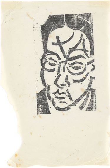 ”Kopfporträt mit Brille”.