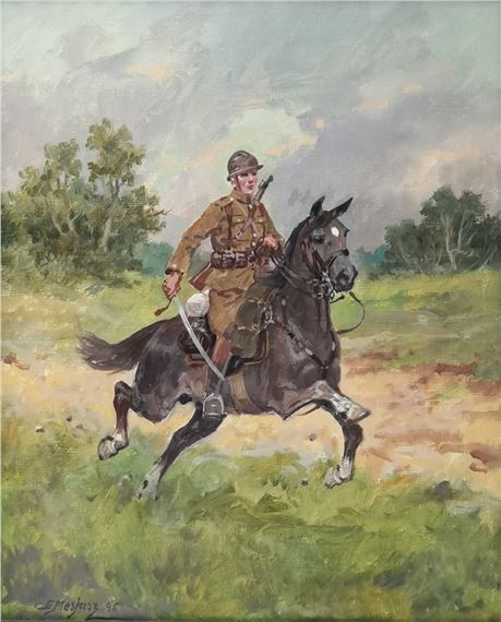 Ułan na koniu by Edward Mesjasz, 1995