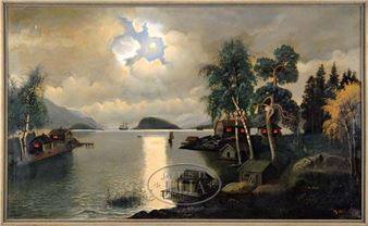 NIGHT TIME ON THE FJORD - Fr. Skargarsen