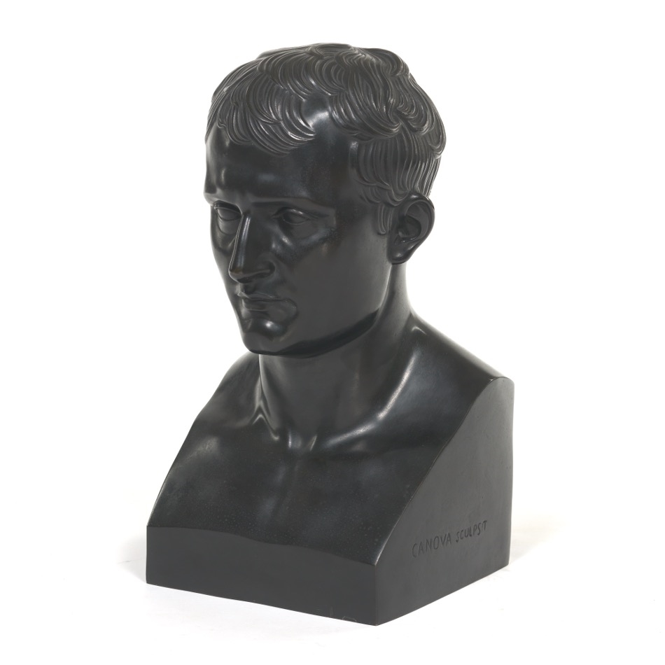 Antonio Canova Hollow cast 19th century bronze bust of the Young