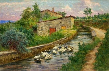 Gorile con oche by Adolfo Tommasi