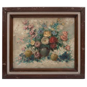 Naturaleza muerta con flores - P. C. Ricci