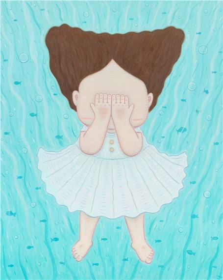 Girl with face covered_Girl in the water by Jo Gyuhun, 2020