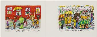 James Rizzi | RAIN, RAIN GO AWAY AND JUMP IN | MutualArt