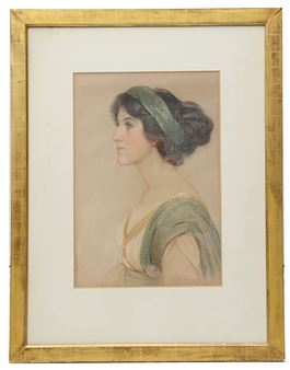 Profile portrait of a young lady - Charles Edward Ritchie
