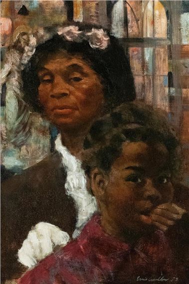 Untitled (Generations) by Ernest Crichlow, 1953