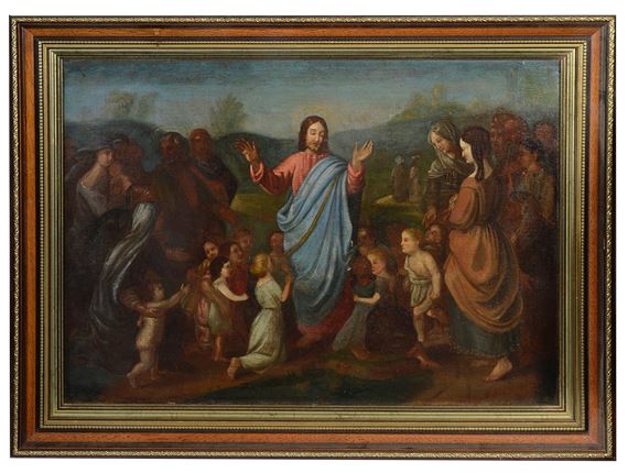 Christ blessing the little children by Johann Friedrich Overbeck, Continental School, 19th Century