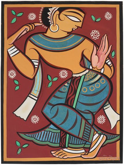 Untitled (Gopini) by Jamini Roy