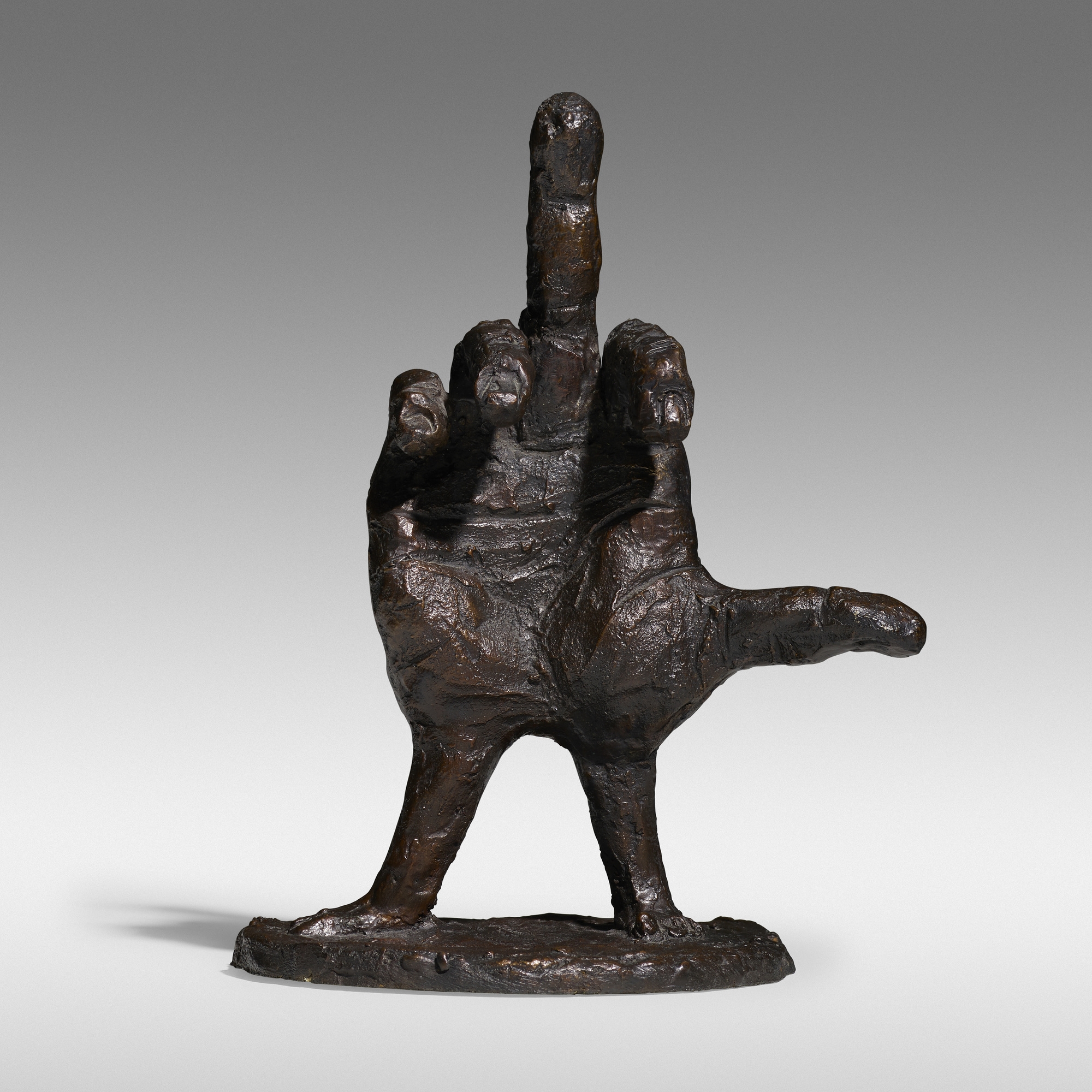 Artwork by Liz Craft, Birdman (Desktop Version), Made of cast bronze