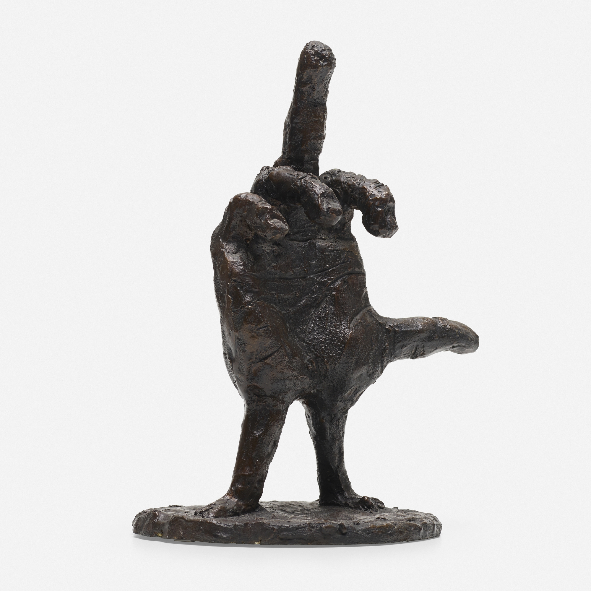 Artwork by Liz Craft, Birdman (Desktop Version), Made of cast bronze