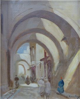 Arabian street scene - A. Robelly