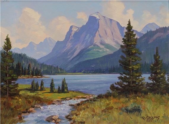 WATERFOWL LAKE by Roland Gissing, 1964