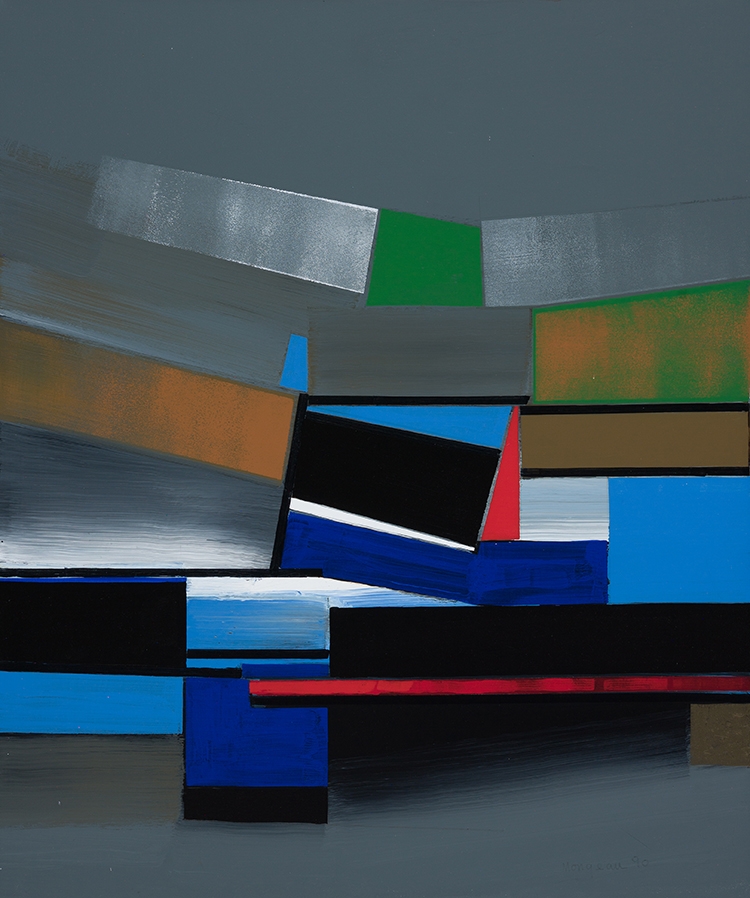 Artwork by Jean-Guy Mongeau, Metrolis, Made of acrylic on canvas