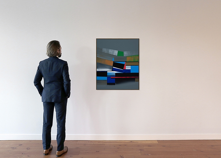 Artwork by Jean-Guy Mongeau, Metrolis, Made of acrylic on canvas