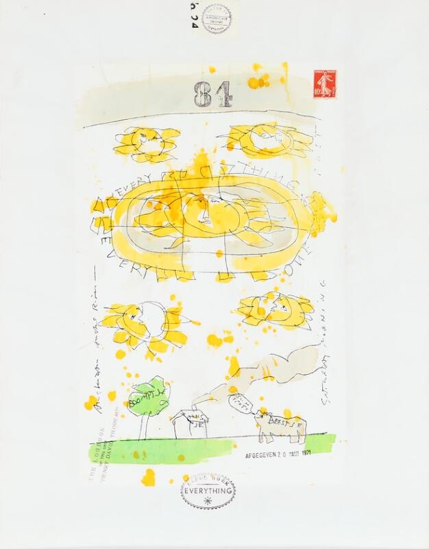 Artwork by Viktor IV, Log book sheet, Made of Mixed media