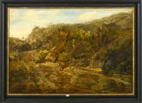 "Paysage aux rochers" by Edouard de Vigne