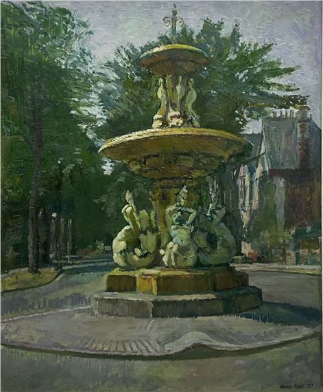 Fountain in Marlborough Avenue Hull by James Neal, 1977