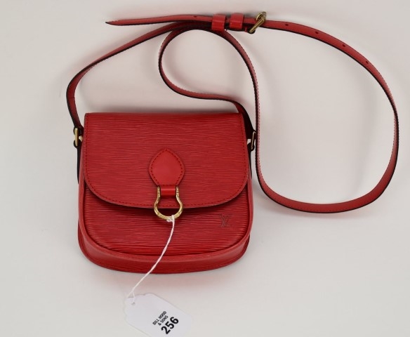 Sold at Auction: Louis Vuitton, Louis Vuitton Red Epi Leather Lussac Tote
