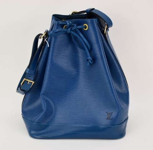 Sold at Auction: Louis Vuitton, Louis Vuitton Blue Epi Leather Noe