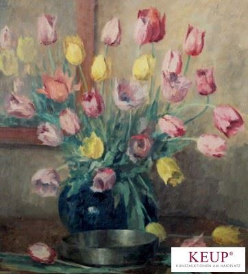Stillleben mit Tulpen by Richard Grieb
