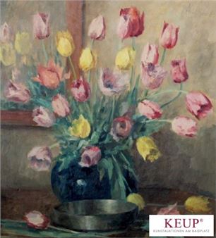 Stillleben mit Tulpen - Richard Grieb
