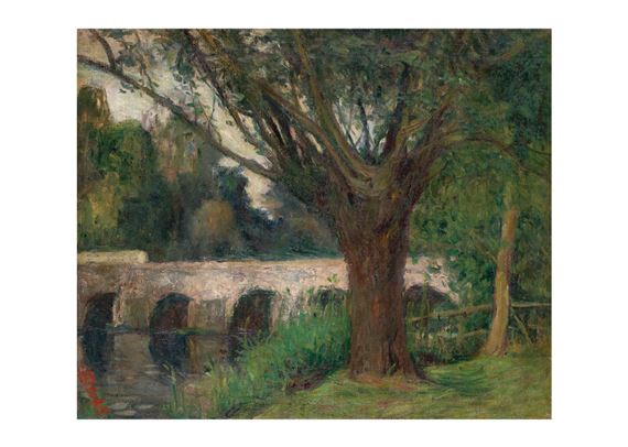 LANDSCAPE OF GREZ by Yasui Sotaro, 1908