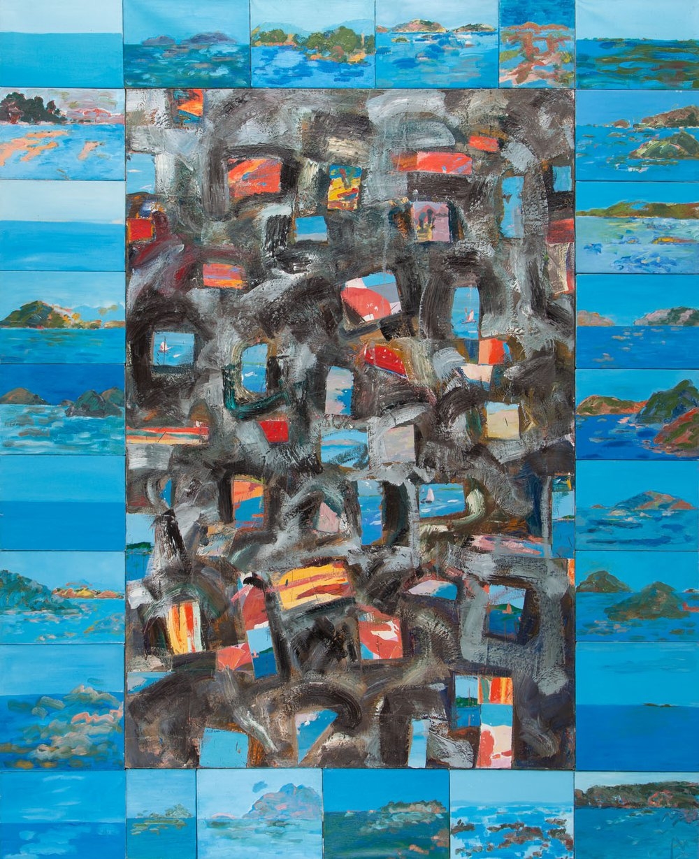 Artwork by Tomasz Ciecierski, Dejawue, Made of oil, collage/canvas