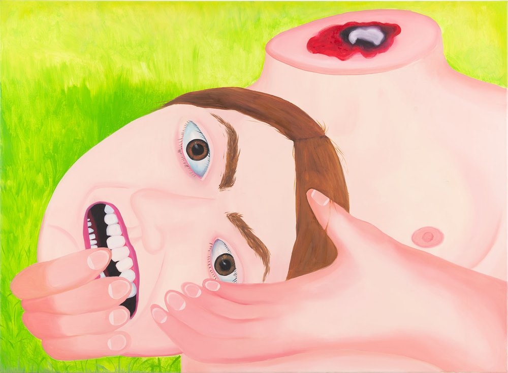 Artwork by Karolina Jabłońska, Headless Self-Portrait, Made of oil/canvas