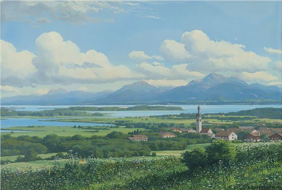 "Blick auf den Chiemsee" by Rudolf Reschreiter