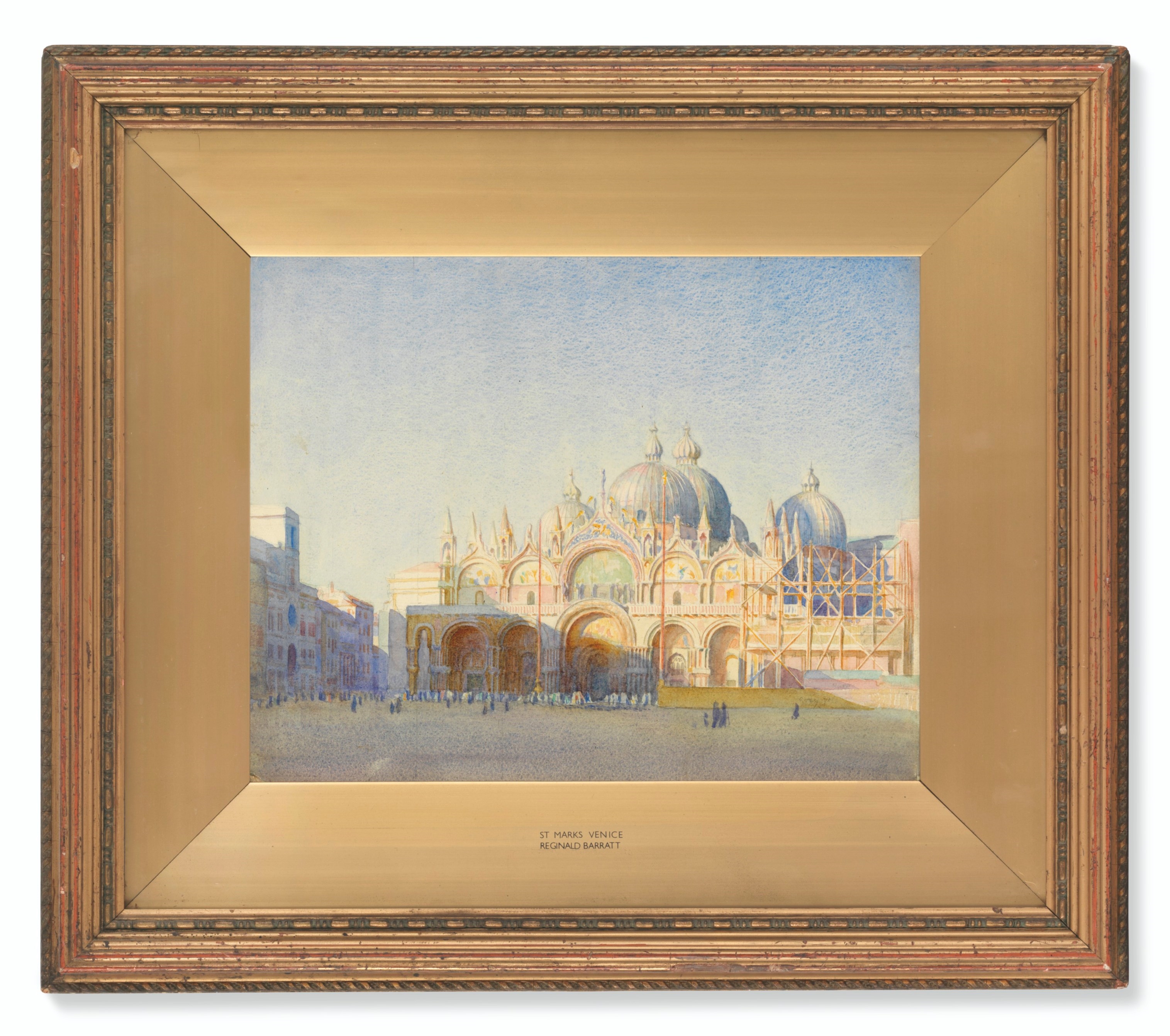 Artwork by Reginald Barratt, St. Marks, Venice, Made of watercolour on paper laid on board