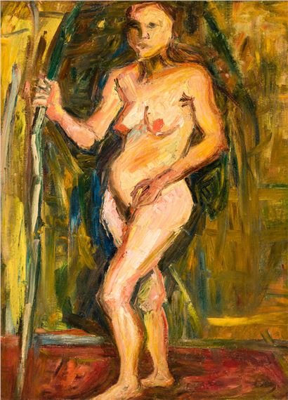 Stehender weiblicher Akt by Herbert Boeckl, 1927