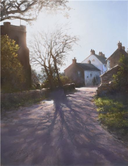 WINTER SUN AT FLASH, PEAK DISTRICT by Christine Slade