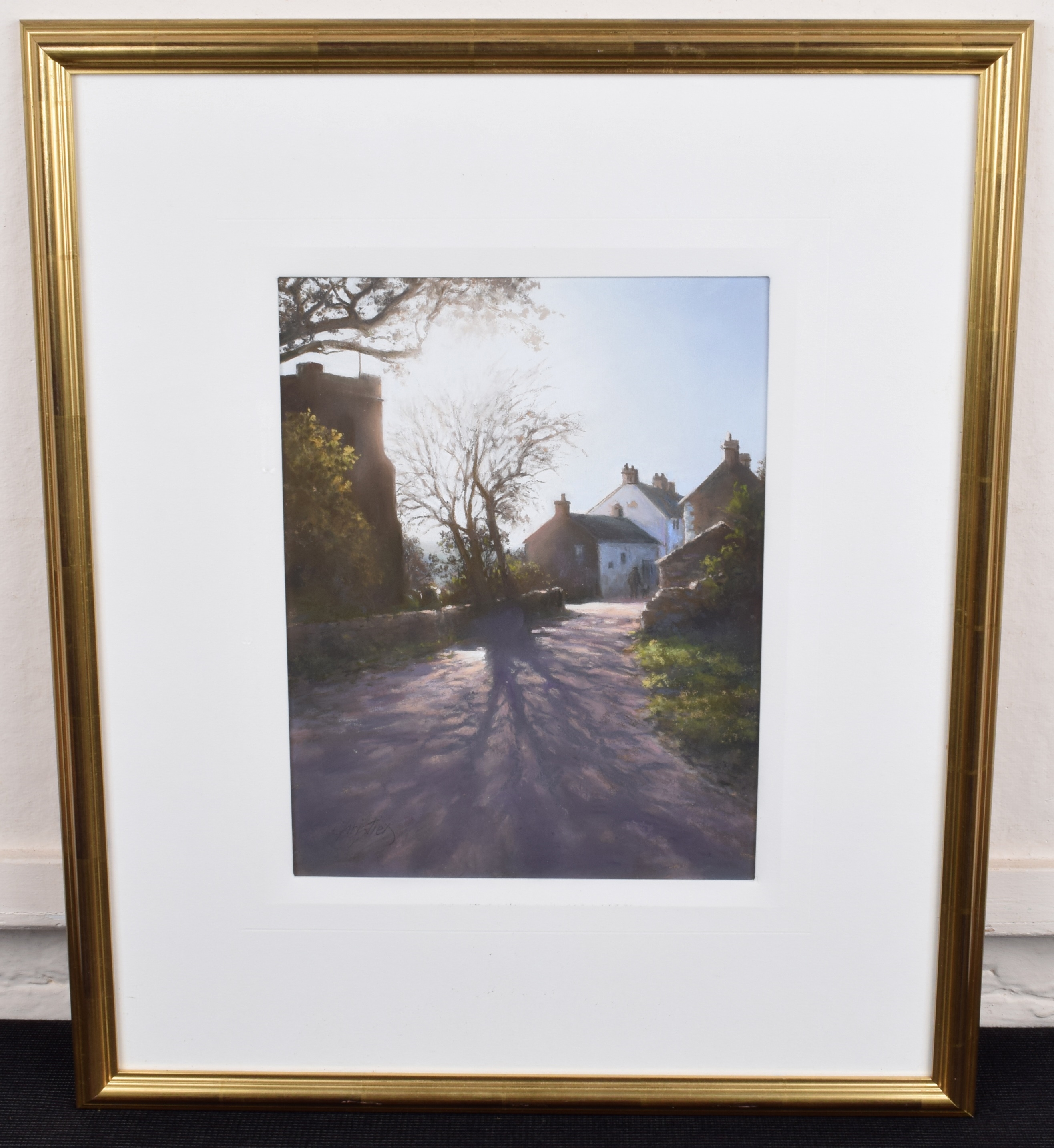 Artwork by Christine Slade, WINTER SUN AT FLASH, PEAK DISTRICT, Made of pastel