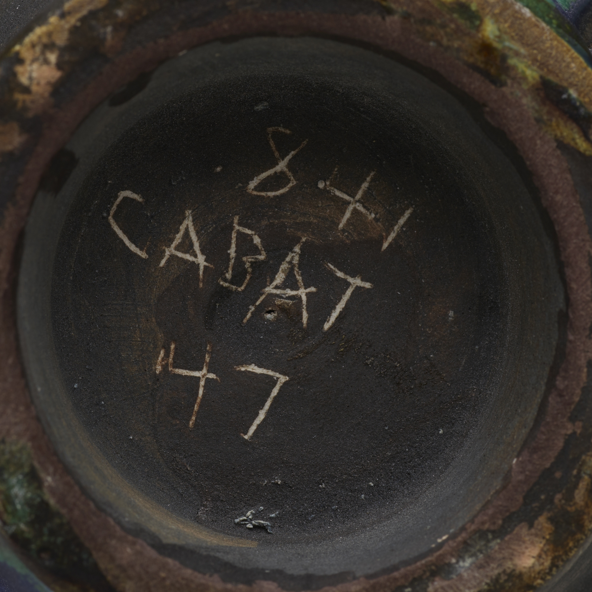 Artwork by Rose Cabat, Erni Cabat, Collection of three Feelies, Made of glazed stoneware