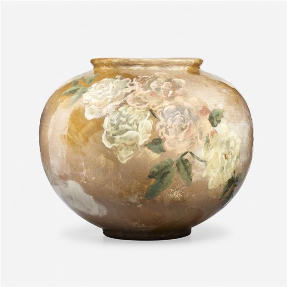 Limoges vase with roses