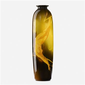 Standard Glaze vase with nymph - Robert Bruce Horsfall