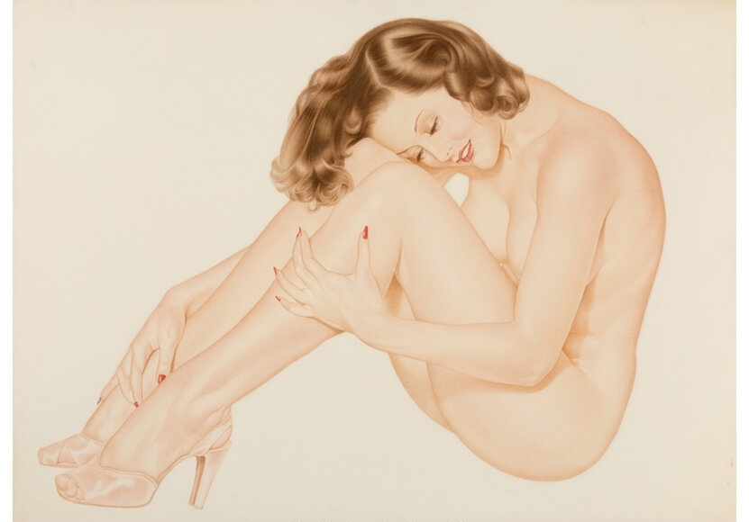 Nice and Easy, Legacy Nude #8 study by Alberto Vargas, 1953