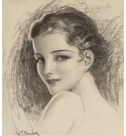 Wladyslaw Theodor Benda | Girl with Braids (Circa 1920) | MutualArt