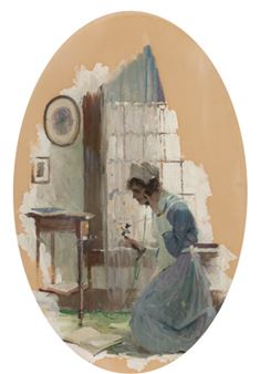 On the Phone, Harper's Bazar interior illustration - Frank Street