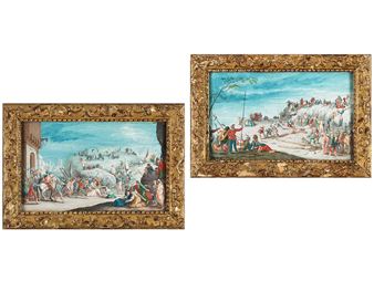 THE BEARING OF THE CROSS WITH SAINT VERONICA; CHRIST ON THE CROSS - Johann Ignaz Hess